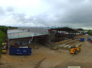 Time lapse camera at construction site